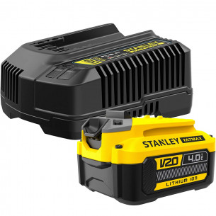 Set caricabatterie con batteria 18V 4A V20 Stanley SFMCB14M1-QW 2