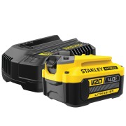 Set caricabatterie con batteria 18V 4A V20 Stanley SFMCB14M1-QW