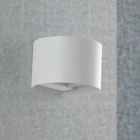 Applique da esterno LED Delta in alluminio, bianco, 2x5W, 675LM, IP54 IN.TEC ambientata