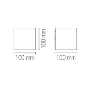 Applique da esterno LED Alfa in alluminio, 2x5W, 740LM, IP54 IN.TEC