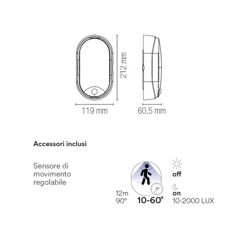Applique da esterno LED Sensitive...