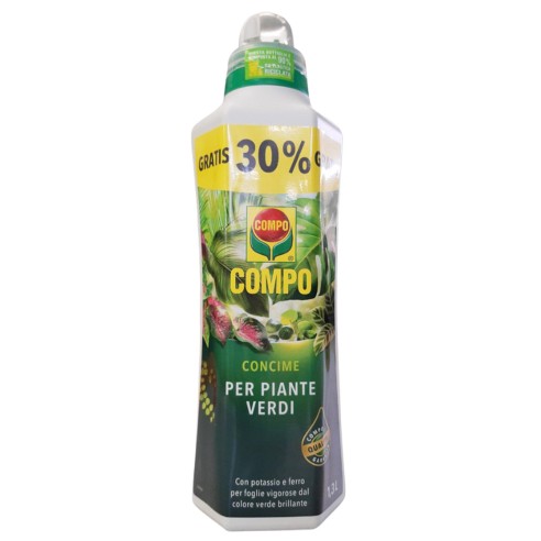 Concime liquido per piante verdi Compo 1,3 L 30 prodotto omaggio