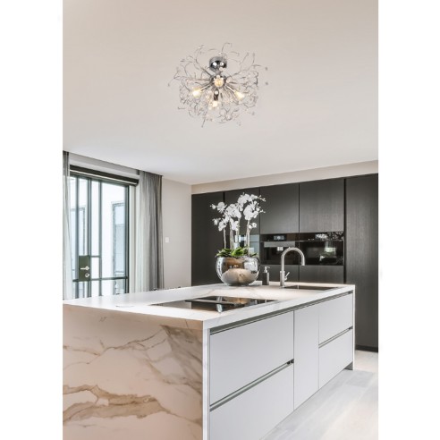 Plafoniera Gloria 4xE14 cromo Reality