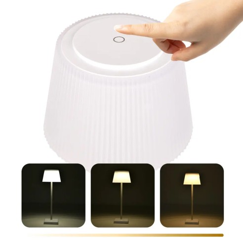 Lampada da esterno LED senza fili DEA H 38cm bianco, ricaricabile e dimmerabile
