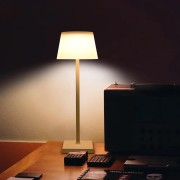 DEA Lampada da tavolo senza fili LED H 38cm bianco, ricaricabile, dimmerabile, IP44