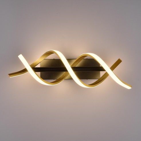Sequence applique LED switch integrato ottone/nero 22W Trio