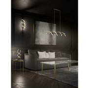 Sequence applique LED switch integrato ottone/nero 22W Trio