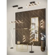 Sequence applique LED switch integrato ottone/nero 22W Trio