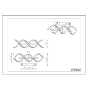 Sequence applique LED switch integrato ottone/nero 22W dimensioni Trio