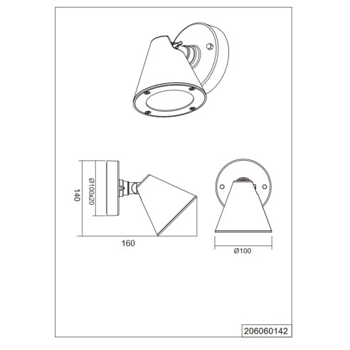 Applique da esterno Kaveri 1xGU10 IP44 Trio