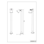 Lampione paletto giardino kAVERI GU10 in alluminio, antracite, IP44 Trio