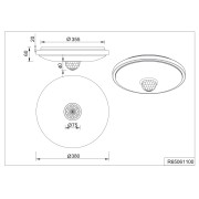 Rave plafoniera LED integrato RGB rotonda con telecomando RL lighting