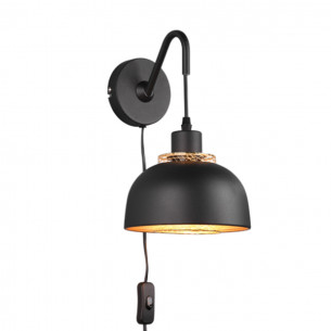 Punch applique 1xE27 metallo nero RL Lighting