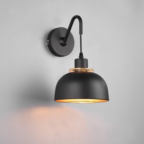 Punch applique 1xE27 metallo nero RL Lighting