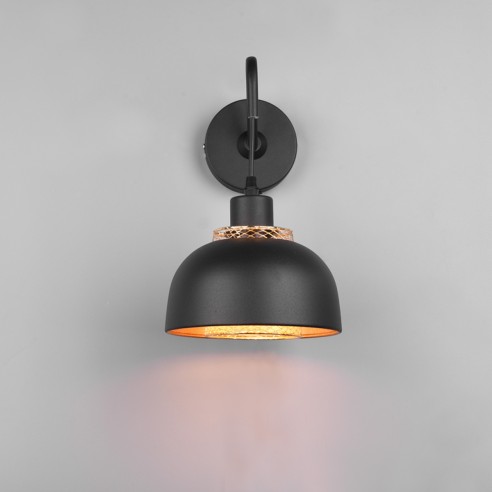 Punch applique 1xE27 metallo nero RL Lighting