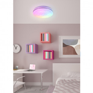 Tiger plafoniera LED integrato 22W dimmerabile RGB con telecomando RL Lighting