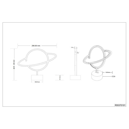 Planet lampada da tavolo senza fili LED H 24cm RL Lighting