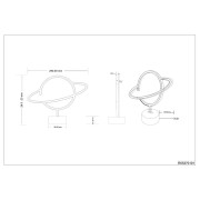 Planet lampada da tavolo senza fili LED H 24cm RL Lighting