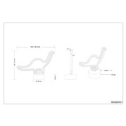 Bronto lampada da tavolo senza fili LED H 20cm RL Lighting