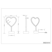 Heart lampada da tavolo senza fili LED H 29cm RL Lighting
