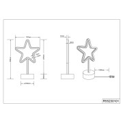 Star lampada da tavolo senza fili LED H 29 cm RL Lighting