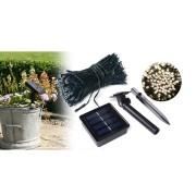 Catena luminosa solare 12 m 100LED luce bianca calda Progarden