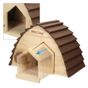 Casetta per ricci in legno, rifugio per porcospini da giardino