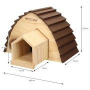Casetta per ricci in legno, rifugio per porcospini da giardino