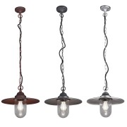 Lampadario sospensione da esterno Brenta in alluminio 1xE27, IP44