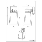 Applique da esterno Arkansas in alluminio, 1xE27, IP23