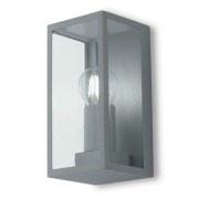Applique da esterno Mondrian in metallo, 1xE27, IP44 silver In.tec