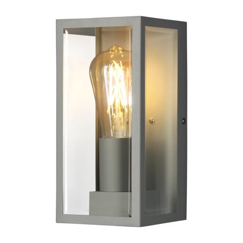 Applique da esterno Mondrian in metallo, 1xE27, IP44 silver In.tec
