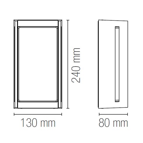 Applique da esterno LED Compact in alluminio, 18W, 2260LM, IP54 IN.TEC.