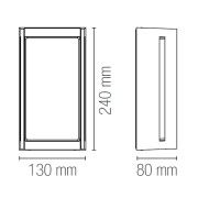 Applique da esterno LED Compact in alluminio, 18W, 2260LM, IP54 IN.TEC.