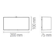 Plafoniera da esterno LED Togo in acrilico bianco IP65 20x10cm