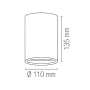 Plafoniera Banjie in gesso bianco verniciabile 1xGU10 IN.TEC. dimensioni