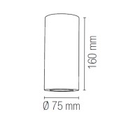 Applique Banjie in gesso bianco verniciabile 2xGU10 IN.TEC. dimensioni