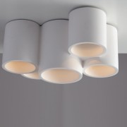 Plafoniera Banjie in gesso bianco verniciabile 5xGU10 IN.TEC.