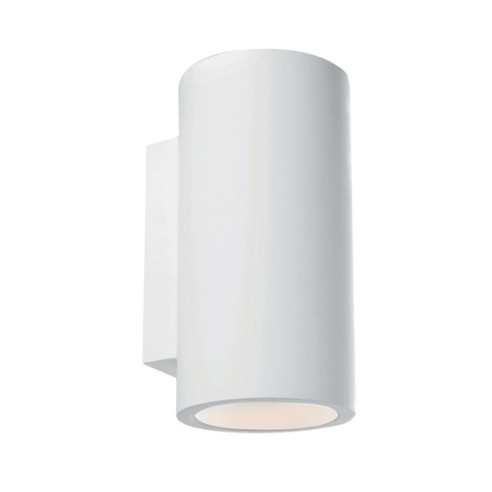 Applique Banjie in gesso bianco verniciabile 2xGU10 IN.TEC.