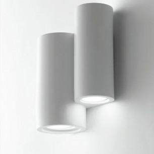 Applique Banjie in gesso bianco verniciabile 4xGU10 IN.TEC. 2