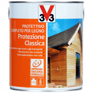 Protettivo classico per legno a solvente impregnante legno esterno 2,5 L V33