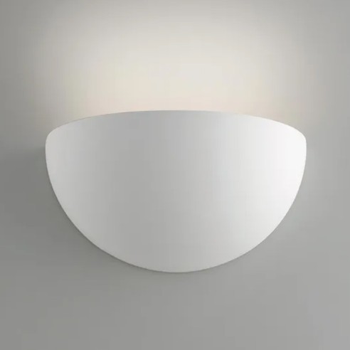 Applique Moritz in gesso bianco verniciabile 1xE27 IN.TEC.