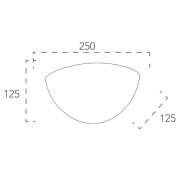 Applique Moritz in gesso bianco verniciabile 1xE27 IN.TEC.