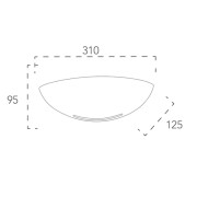 Applique Sestriere in gesso bianco verniciabile 1xE27 IN.TEC.