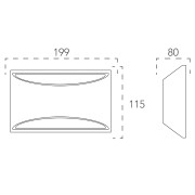 Applique Astron in gesso bianco verniciabile 1xG9 IN.TEC.