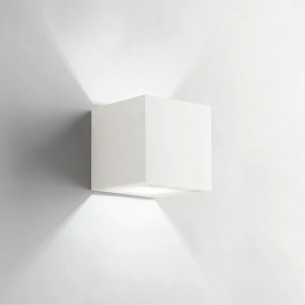 Applique Rubik in gesso bianco verniciabile 1xG9 IN.TEC. 2