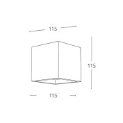 Applique Rubik in gesso bianco verniciabile 1xG9 IN.TEC.