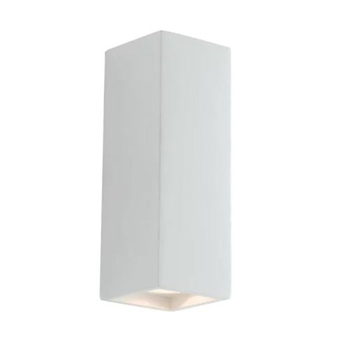 Applique Foster in gesso bianco verniciabile 2xGU10 IN.TEC.