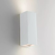 Applique Foster in gesso bianco verniciabile 2xGU10 IN.TEC