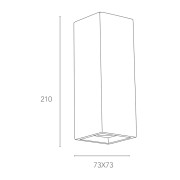 Applique Foster in gesso bianco verniciabile 2xGU10 IN.TEC